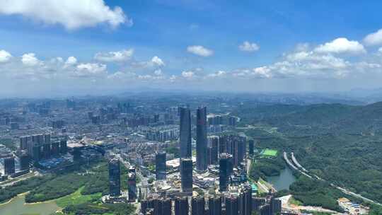 深圳星河双子塔宣传片大气航拍视频素材模板下载
