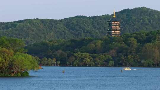 航拍杭州西湖景区