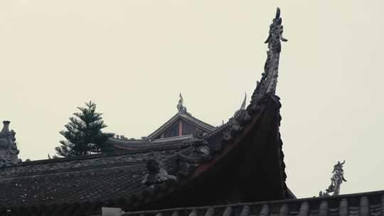 重庆华严寺建筑景观文化视频素材模板下载