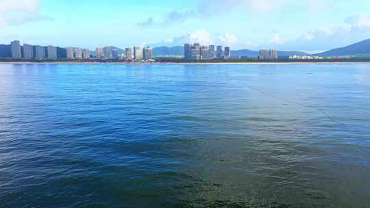 海浪沙滩海浪拍打沙滩航拍素材