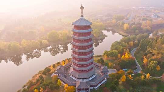 北京怀柔雁栖湖自然风景区雁栖塔