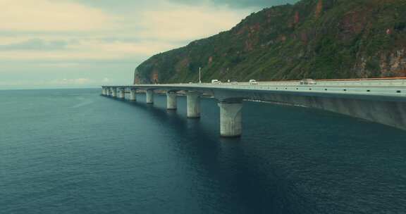 法国，留尼汪岛，大桥，海岸