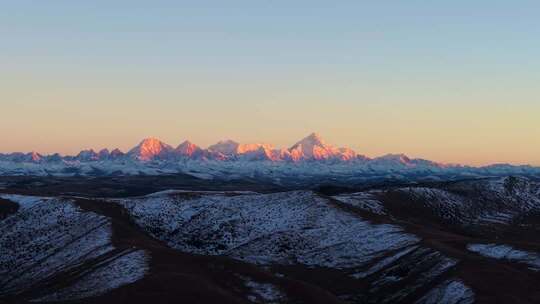 大气川西雪山航拍延时合集