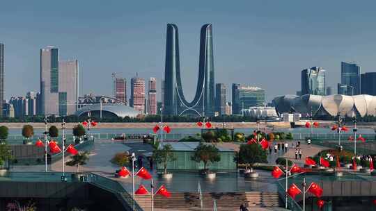 杭州国庆氛围感