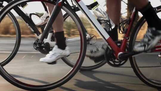 公路自行车、骑行、骑自行车视频素材模板下载