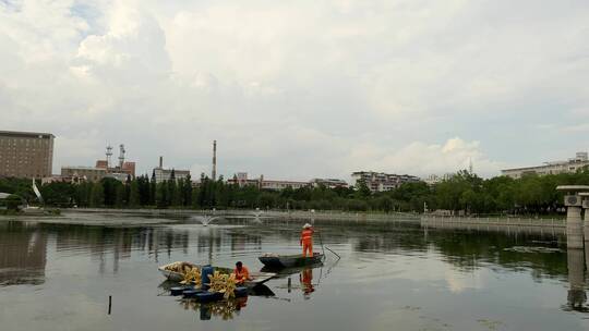 清理湖面视频素材模板下载