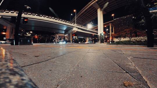 上海鲁班路高架夜景延时