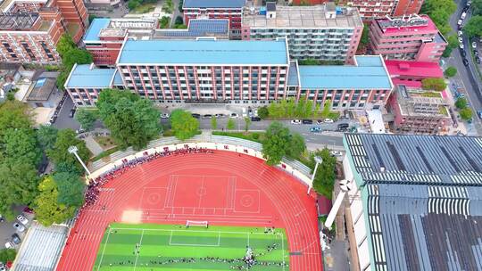 湖南大学学校校园风景航拍长沙岳麓区城市地