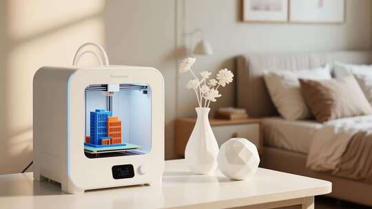 卧室桌上家用3D打印机素材