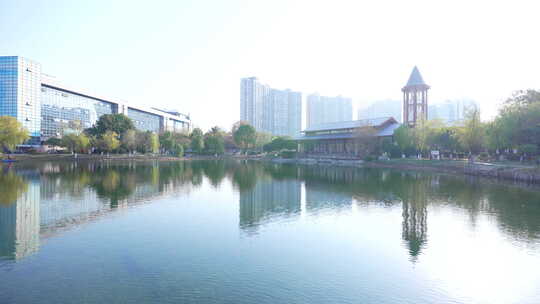 武汉东西湖常青花园中心公园风景