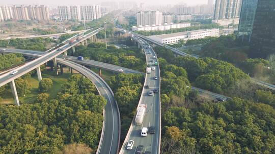 上海莘庄立交桥4K航拍（6分钟）60帧