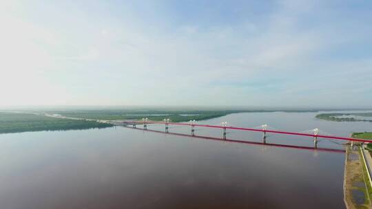 黑龙江黑河，中国俄罗斯跨境大桥
