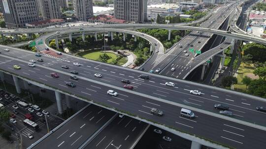 上海汶水路立交桥4K航拍原素材视频素材模板下载