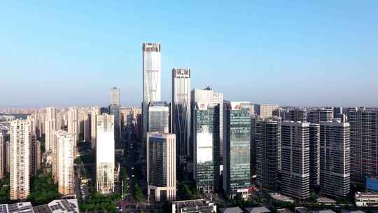 长沙湘江新区湖南金融中心航拍视频素材模板下载