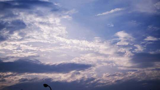 延时拍摄天空中的云彩变化