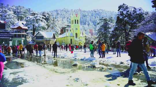 冬季的Shimla