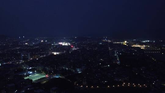 广州市城市建筑风光夜景航拍