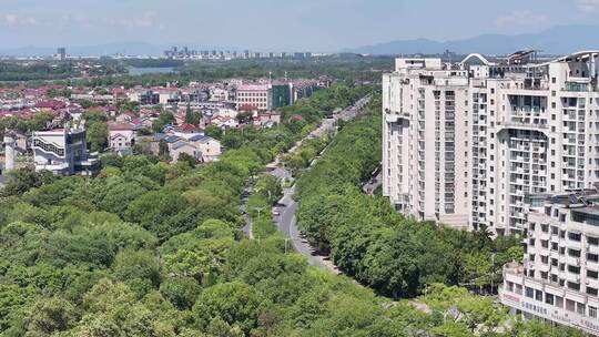 龙游城市风光老城区航拍