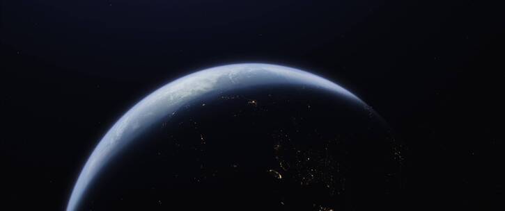 宇宙中的蓝色星球-地球自转