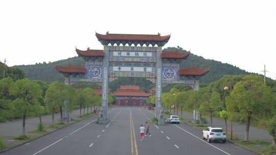 武汉江夏灵泉寺航拍