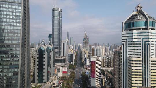 航拍深圳城市高楼建筑