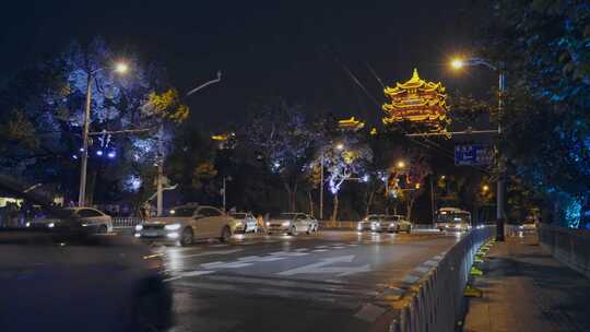 【正版素材】武汉黄鹤楼夜景