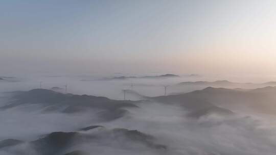 航拍山川山峦云海朝阳日出