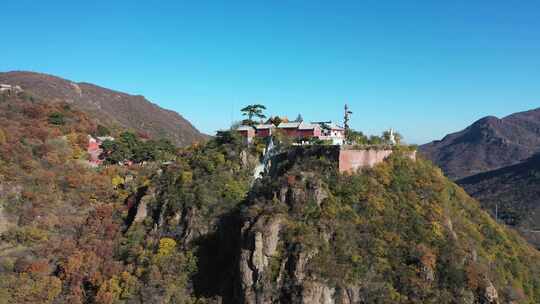 4K航拍秋天北京的妙峰山