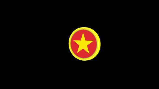 越南3D国旗金色图标