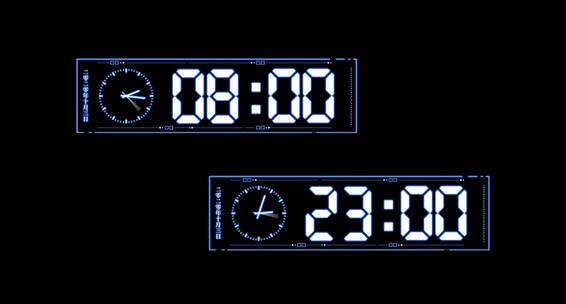 数字科技时间钟表AE视频素材教程下载
