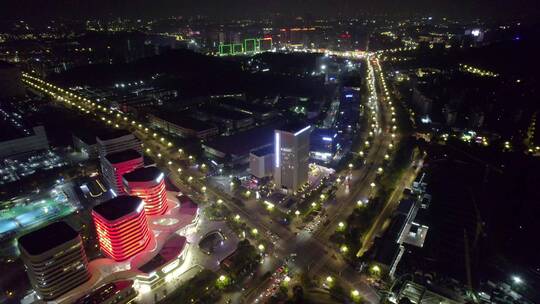 广州黄埔区开创大道科学城集团夜景