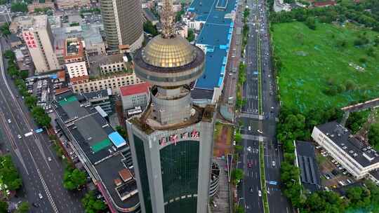 天津地标建筑城市风景天津日报大厦视频素材模板下载