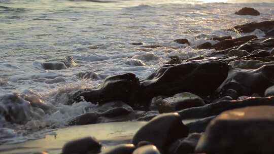 日落时的海滨视频素材模板下载