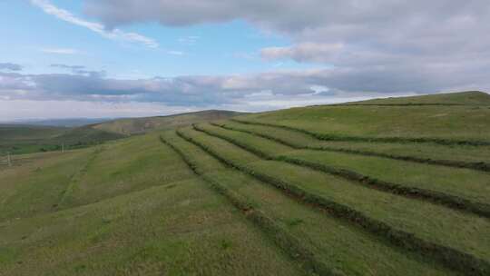 山地丘陵六盘山南华山海原自然风光航拍
