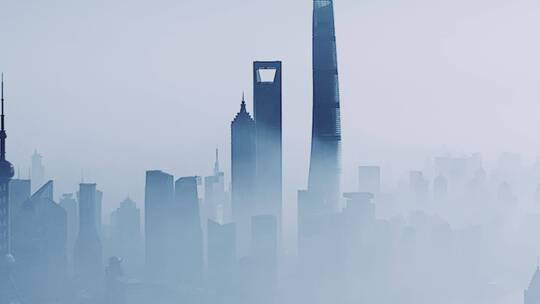 上海三件套迷雾航拍