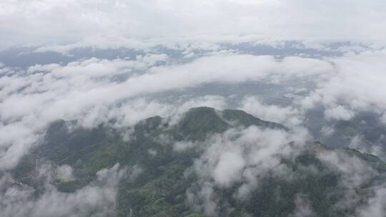 高清4K云海航拍山区森林风光风景素材空镜