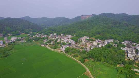 乡村田野山林航拍全景