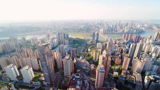 4K航拍合集重庆城市夜景日落南坪渝中区视频素材模板下载