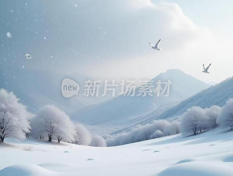 一张有雪山有树的图片5