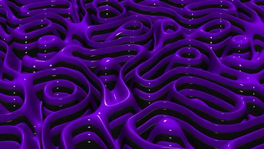 背景与紫黑色油漆的波浪，独家，3D渲染