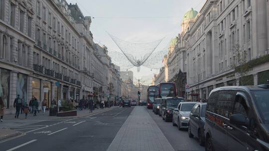伦敦摄政街景象视频素材模板下载