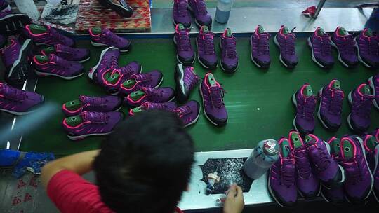 运动鞋厂工厂视频素材模板下载