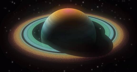 旋转的土星
