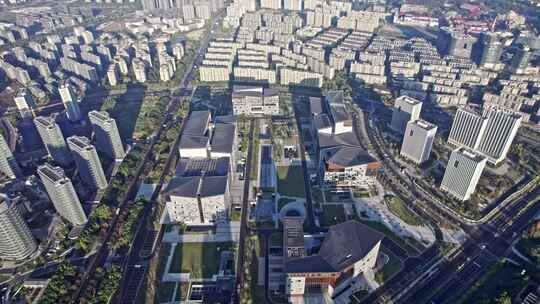 杭州之江文化中心 之江板块大景视频素材模板下载