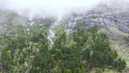 4K航拍川西阿坝州毕棚沟风光美景