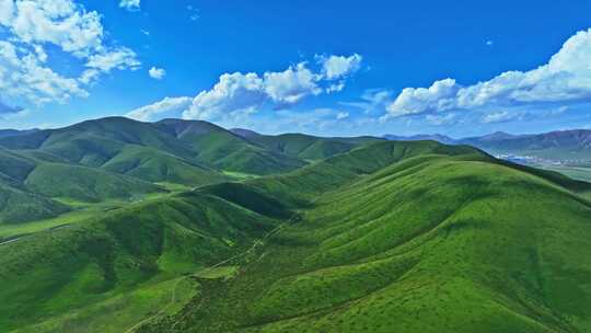 祁连山草原风光航拍