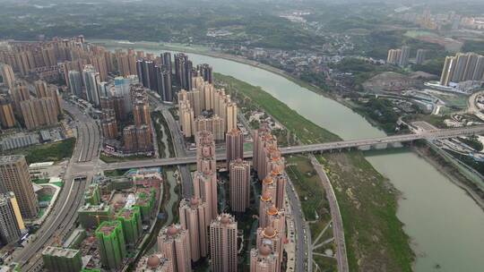 简阳市航拍全景