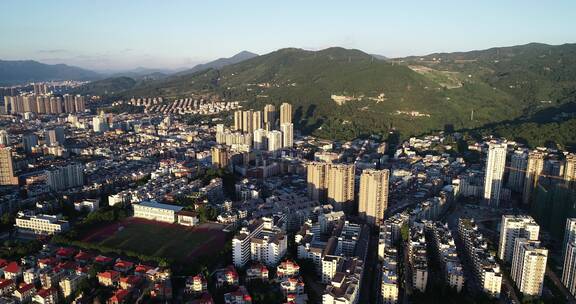 城市航拍 福建 莆田 城区 城市