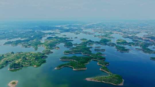 长寿湖寿字湖泊岛屿水库湖水