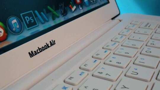 电子产品数码产品苹果电脑键盘特写视频素材视频素材模板下载